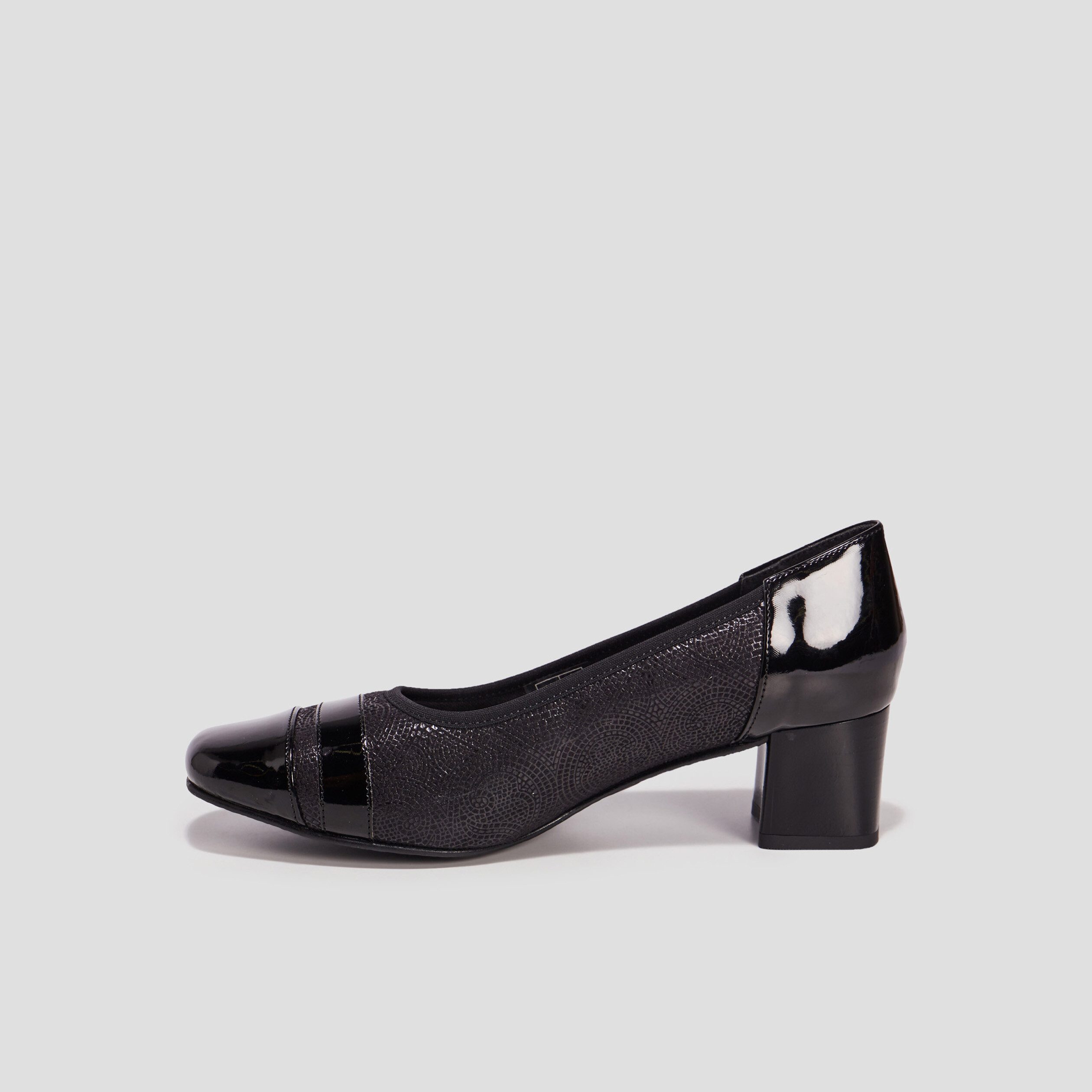 Escarpins à talons en cuir noir femme | La Halle
