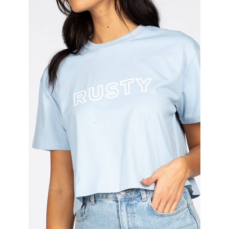 RUSTY RUSTY KEY LINE EASY FIT CROP TEE T-Shirt Damen