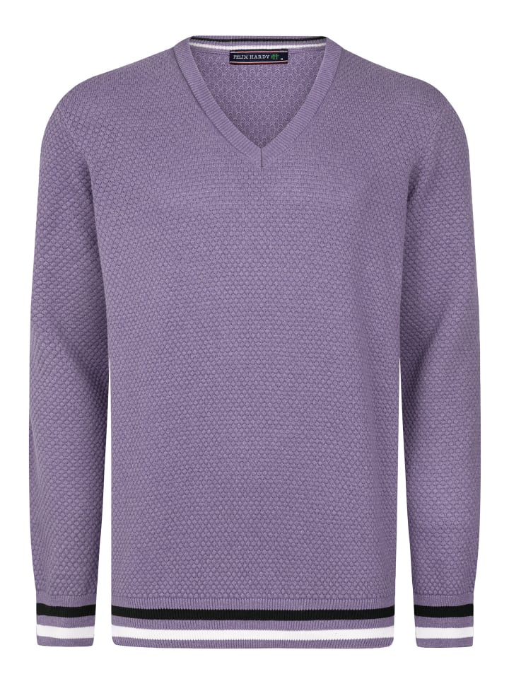 Felix Hardy V-Ausschnitt Pullover in lila günstig kaufen