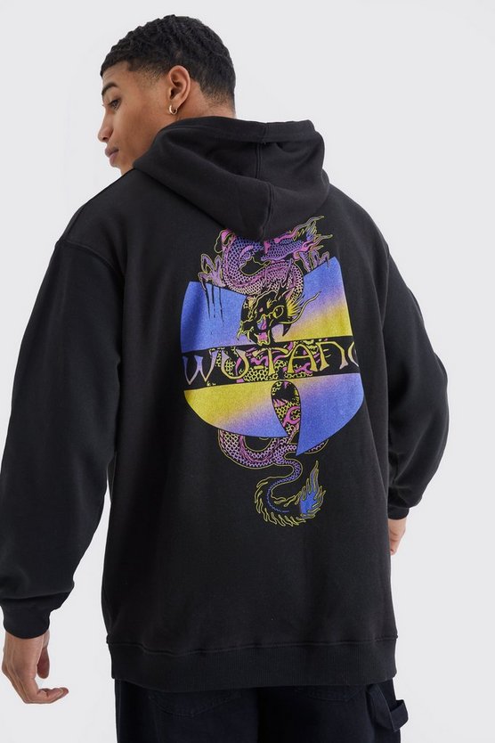 Oversize Hoodie mit lizenziertem Wu Tan Clang Print