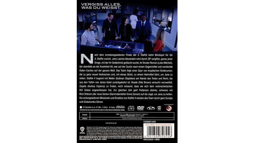 Blindspot: Staffel 4  [4 DVDs]