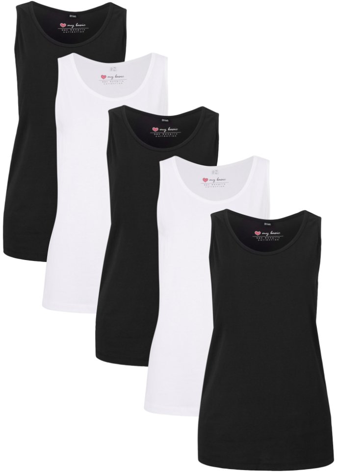 Baumwoll-Long-Top (5er Pack)