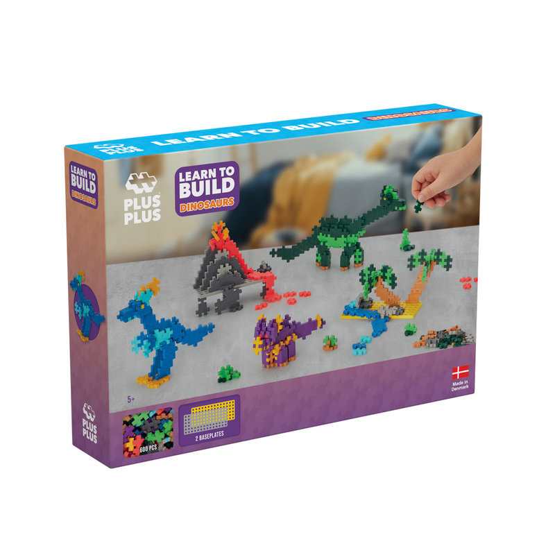 Kit de construction Le monde des dinosaures 500 pièces Plus Plus