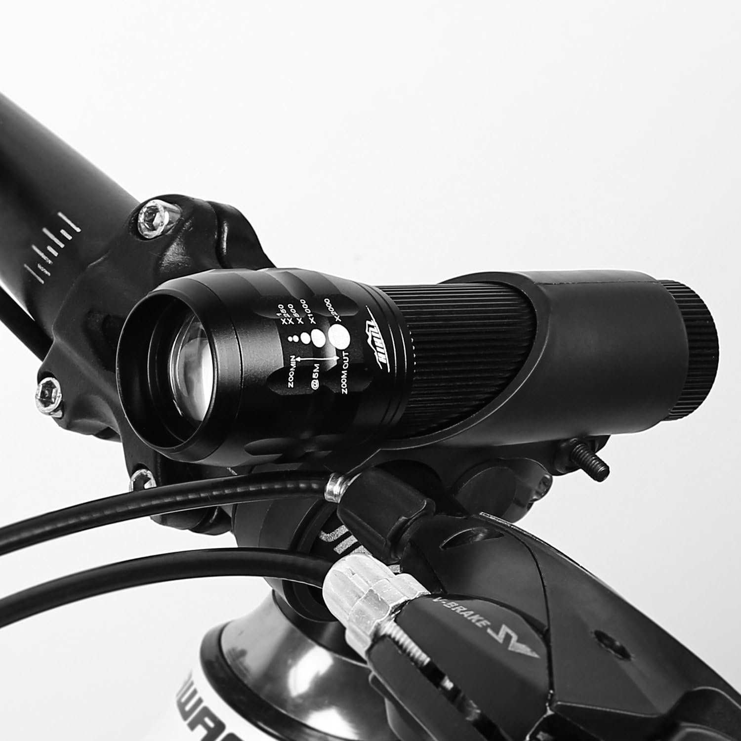 YUHRO Fahrradbeleuchtung LED-Fahrradlicht-Set, vorne & hinten, 3 Beleuchtungsmodi., Beleuchtung LED, energiesparend, Front- und Rückleuchten