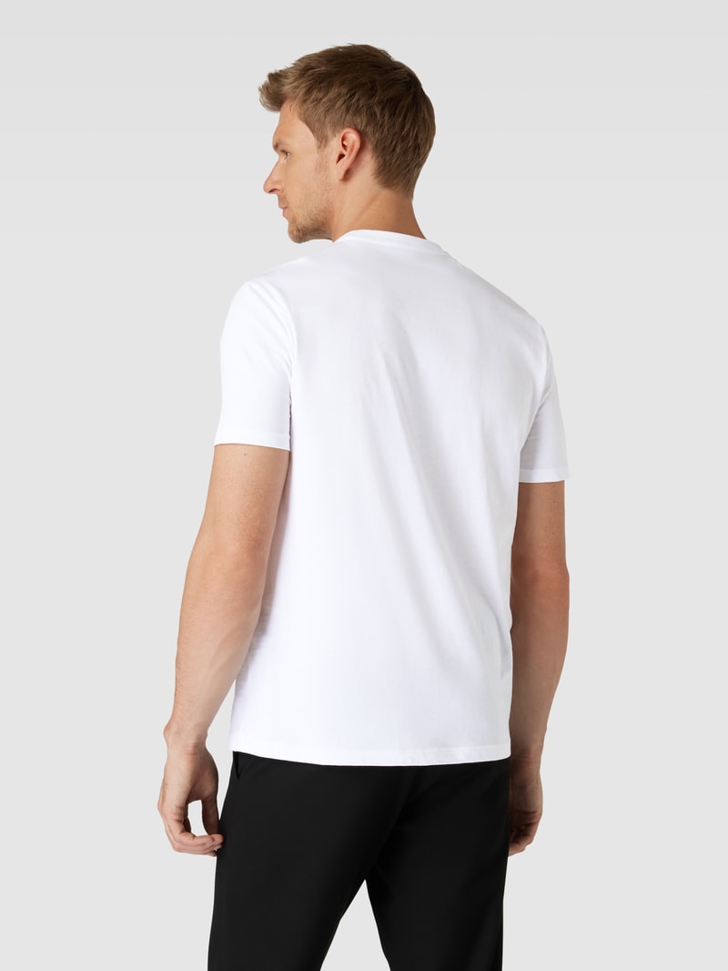 T-Shirt mit Label-Print in weiß