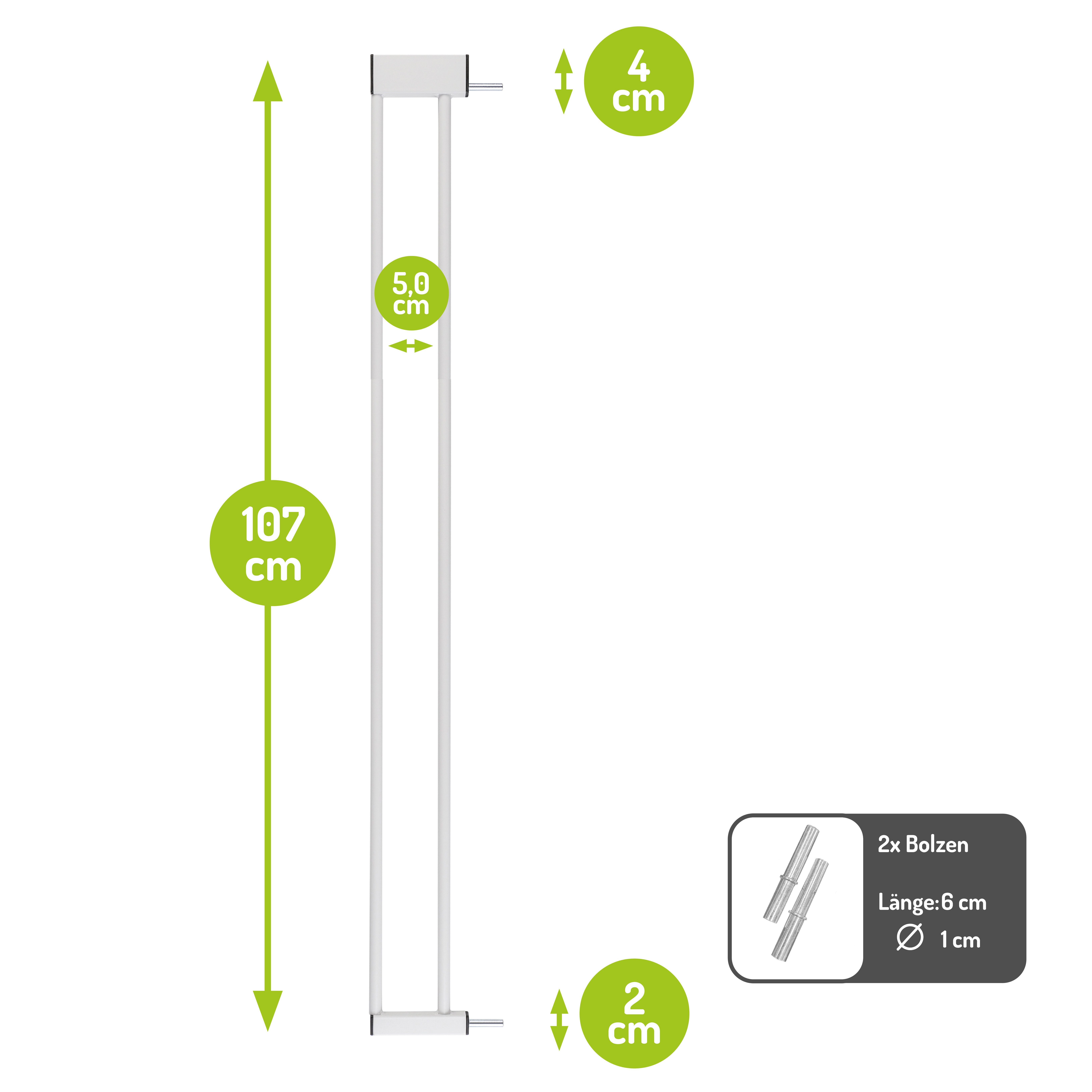 bomi Türschutzgitter & Hundeklappen bomi Extrahohe Verlängerungen - 107 cm für Merle & Mira S