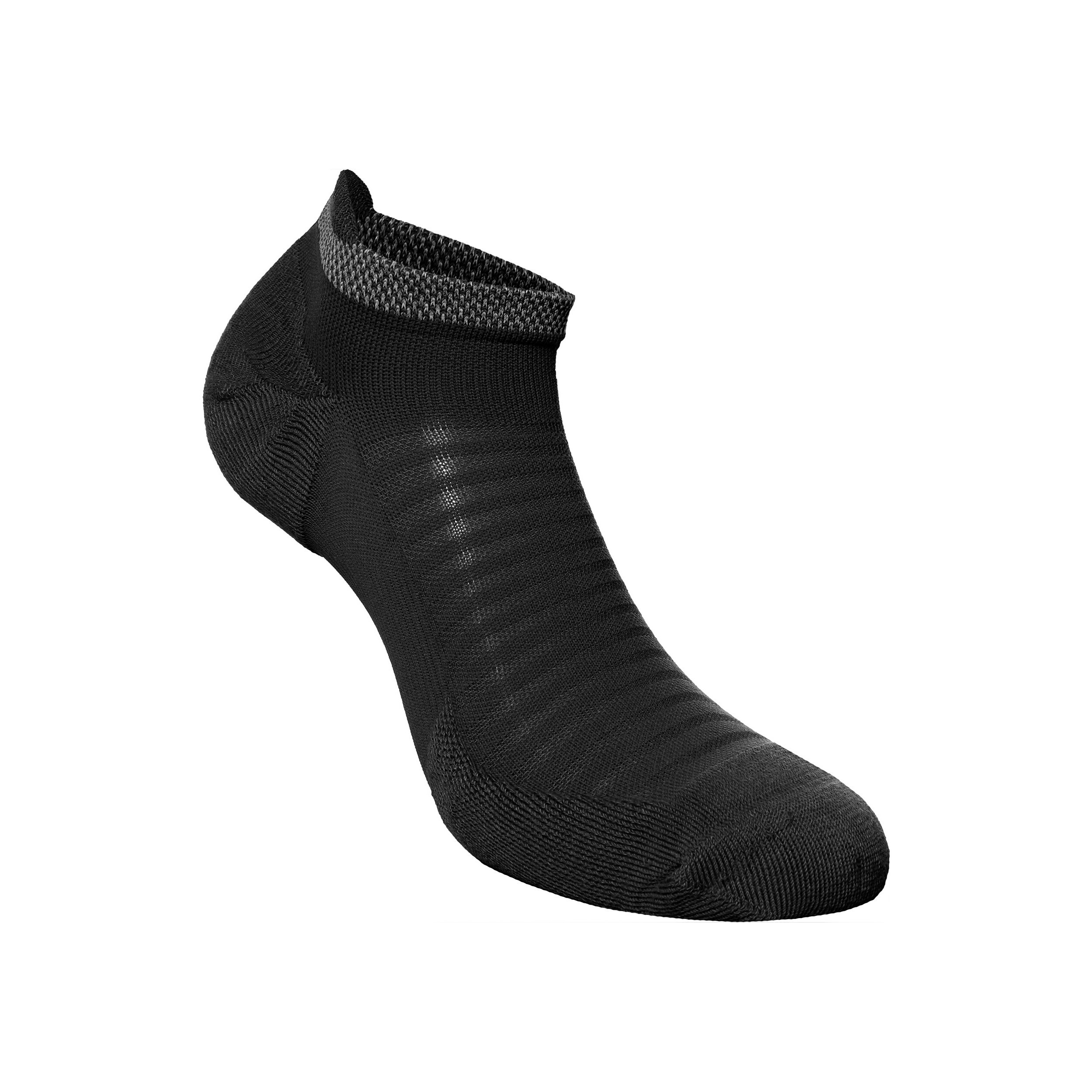 Spark Lightweight No-Show Running Laufsocken - Schwarz, Grau