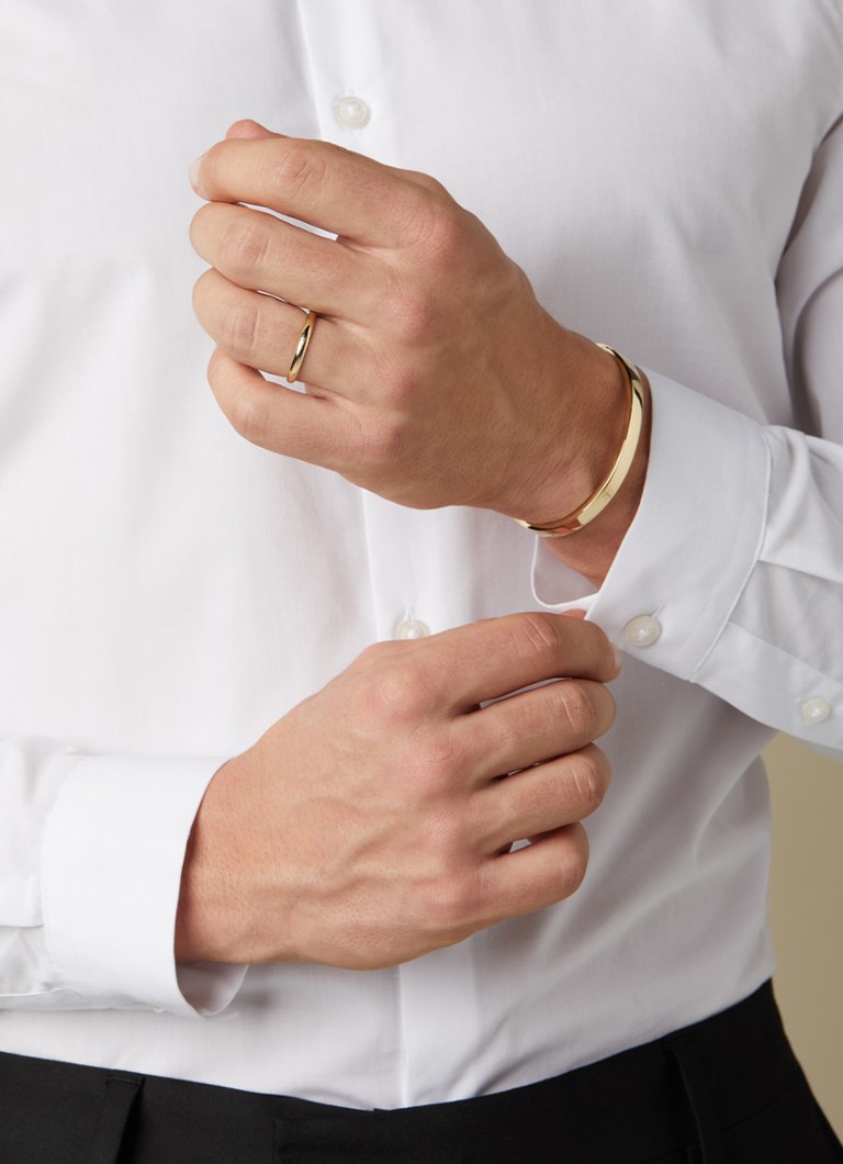 Diamond Point Yellow Gold Wedding Ring