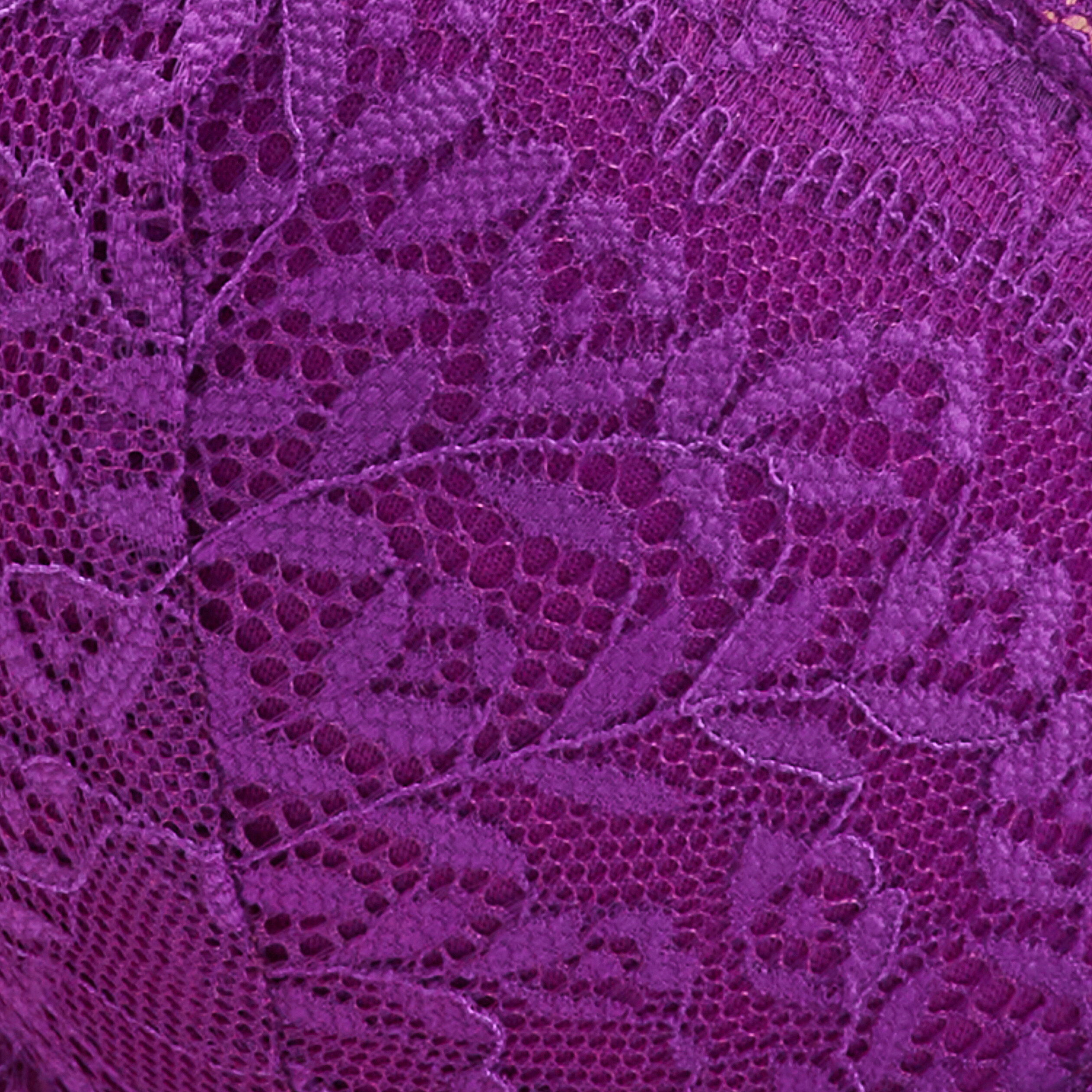 Soutien-gorge corbeille micro dentelle violet femme | La Halle