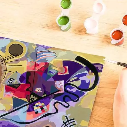 CreArt ART Collection: Gelb, Rot, Blau (Kandinsky) - Malen nach Zahlen für Erwachsene
