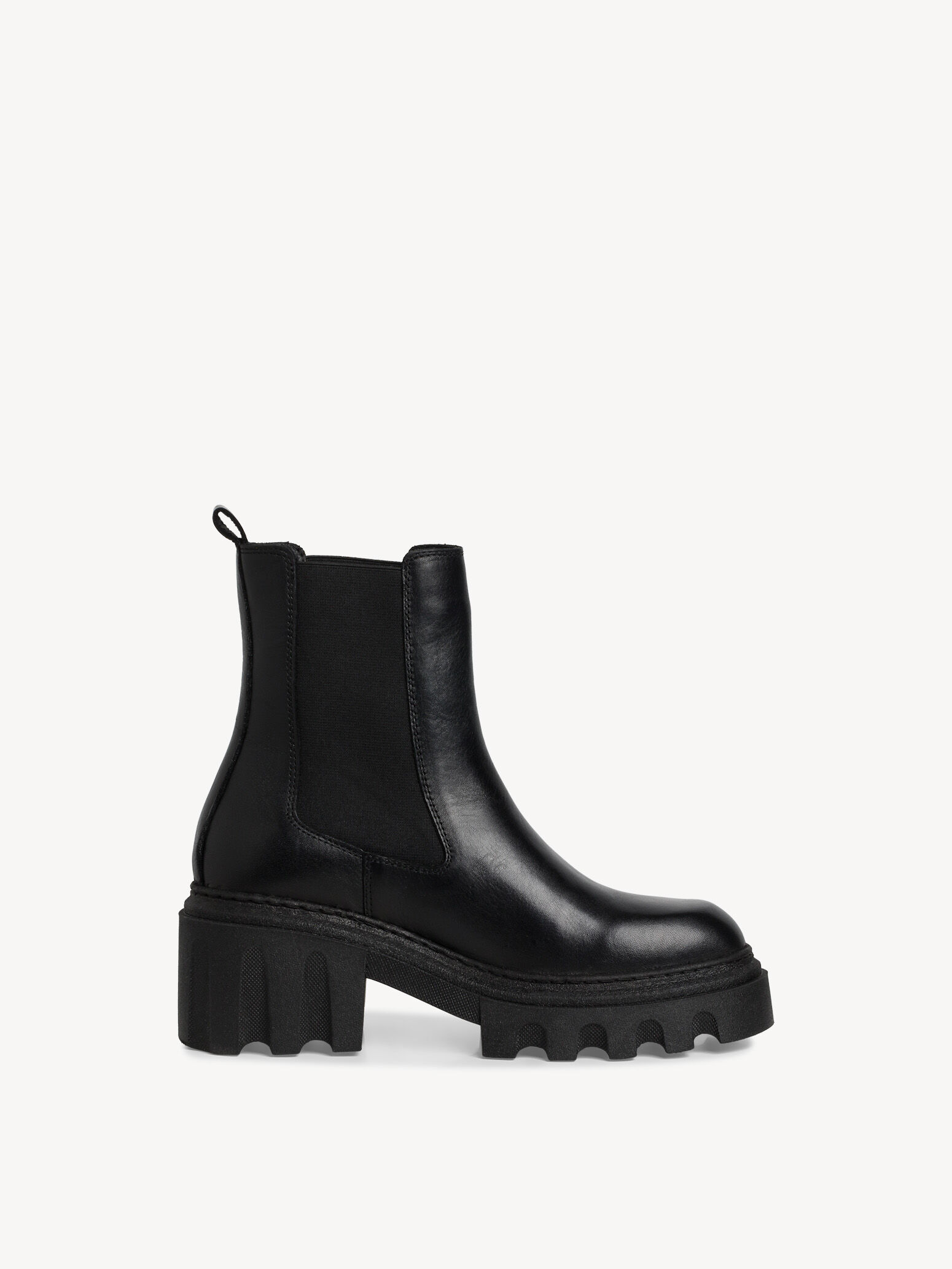 Bottine Chelsea en cuir - noir
