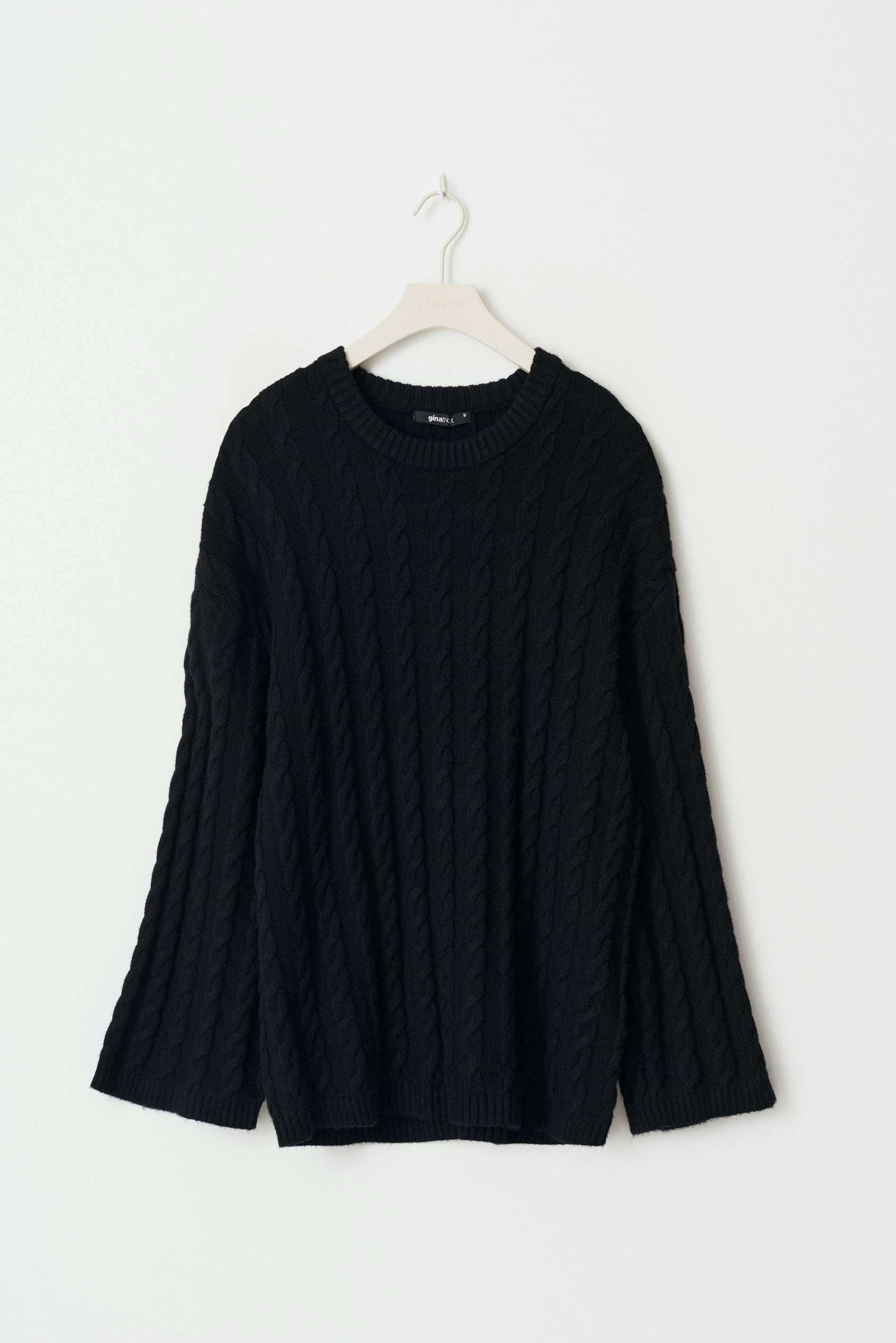 Knitted cable sweater
