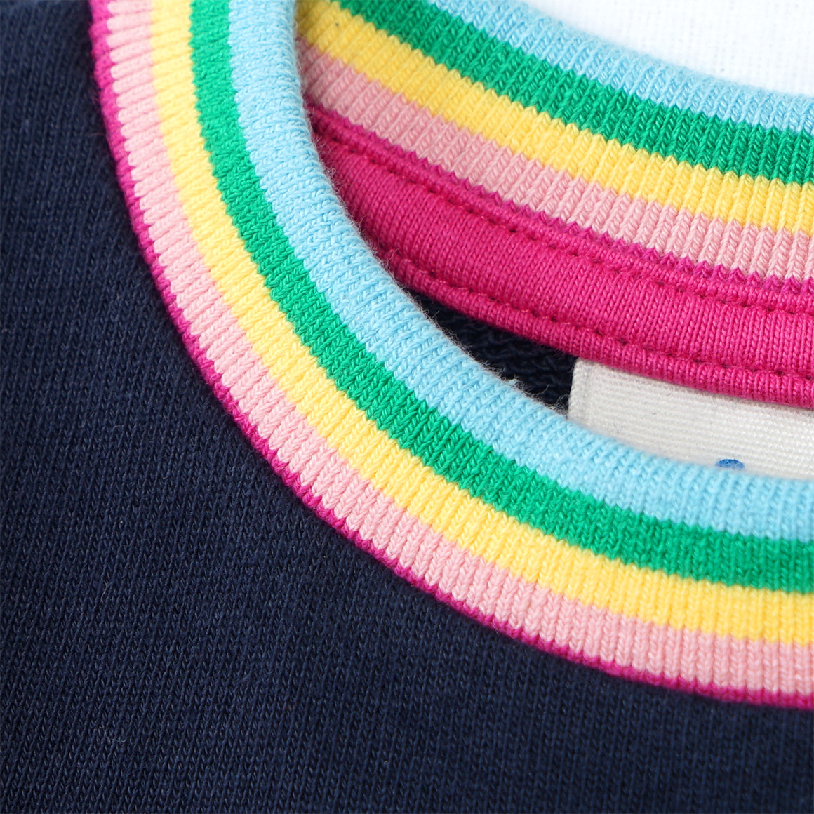 Baby Sweatkleid mit bunten Bündchen