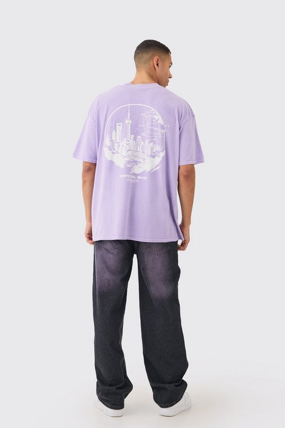 Oversize T-Shirt mit City-Print