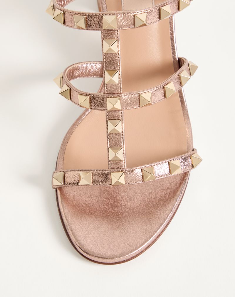 Slide Rockstud Sandal i lamineret nappa 60mm