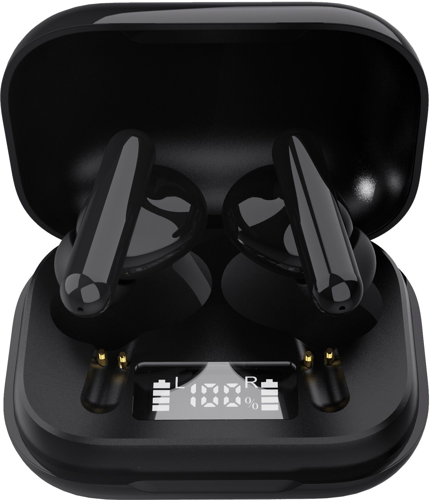 Denver TWE-38 Kabelloser- In-Ear-Kopfhörer (Freisprechfunktion, LED Ladestandsanzeige, True Wireless, integrierte Steuerung für Anrufe und Musik, Bluetooth)