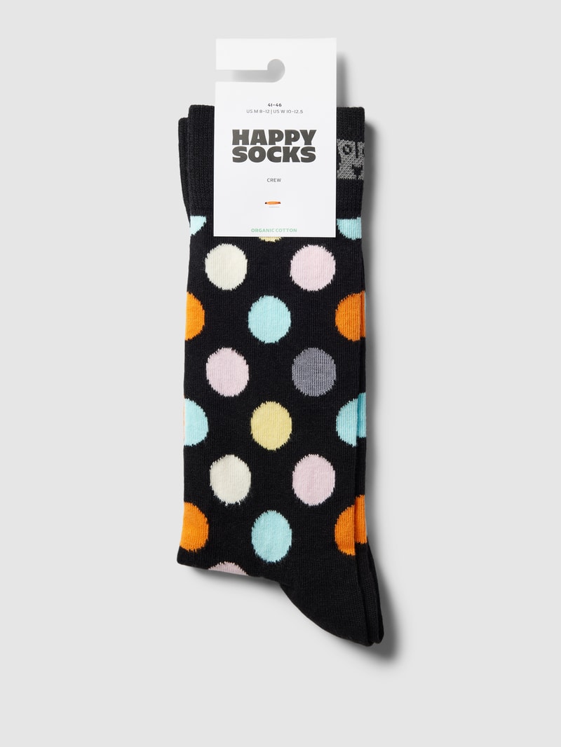 Socken mit Allover-Muster Modell 'Big Dot' in schwarz
