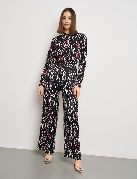 Feine Hose mit weitem Bein Palazzo