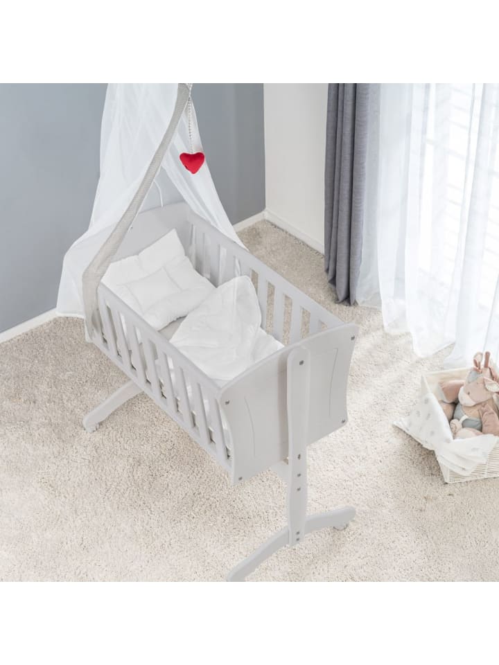 LaLoona Steppbett-Set Premium Complete 80 x 80   35 x 40 cm in weiss günstig kaufen onesize