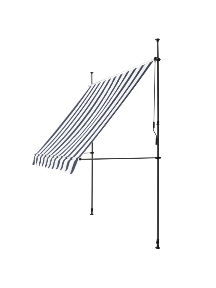 pro.tec Klemmmarkise in Dunkelblau Weiß (B)300cm günstig kaufen onesize