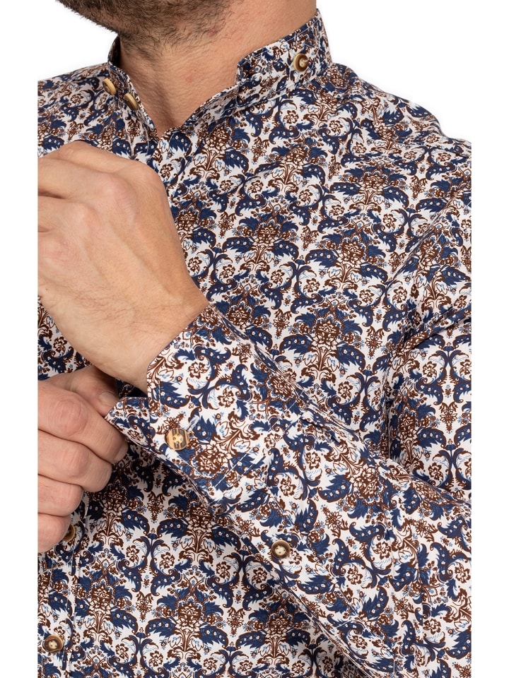 Gipfelstürmer Stehkragenhemd 420000-4147 in jeans günstig kaufen