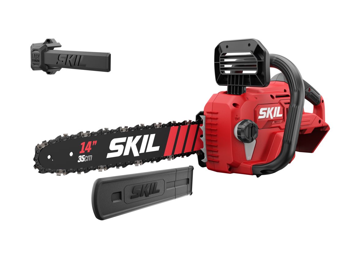 Tronçonneuse sans fil SKIL GS1E0541BA 35 cm, moteur sans balais, 2 batteries 20 V (batteries et chargeur non inclus).