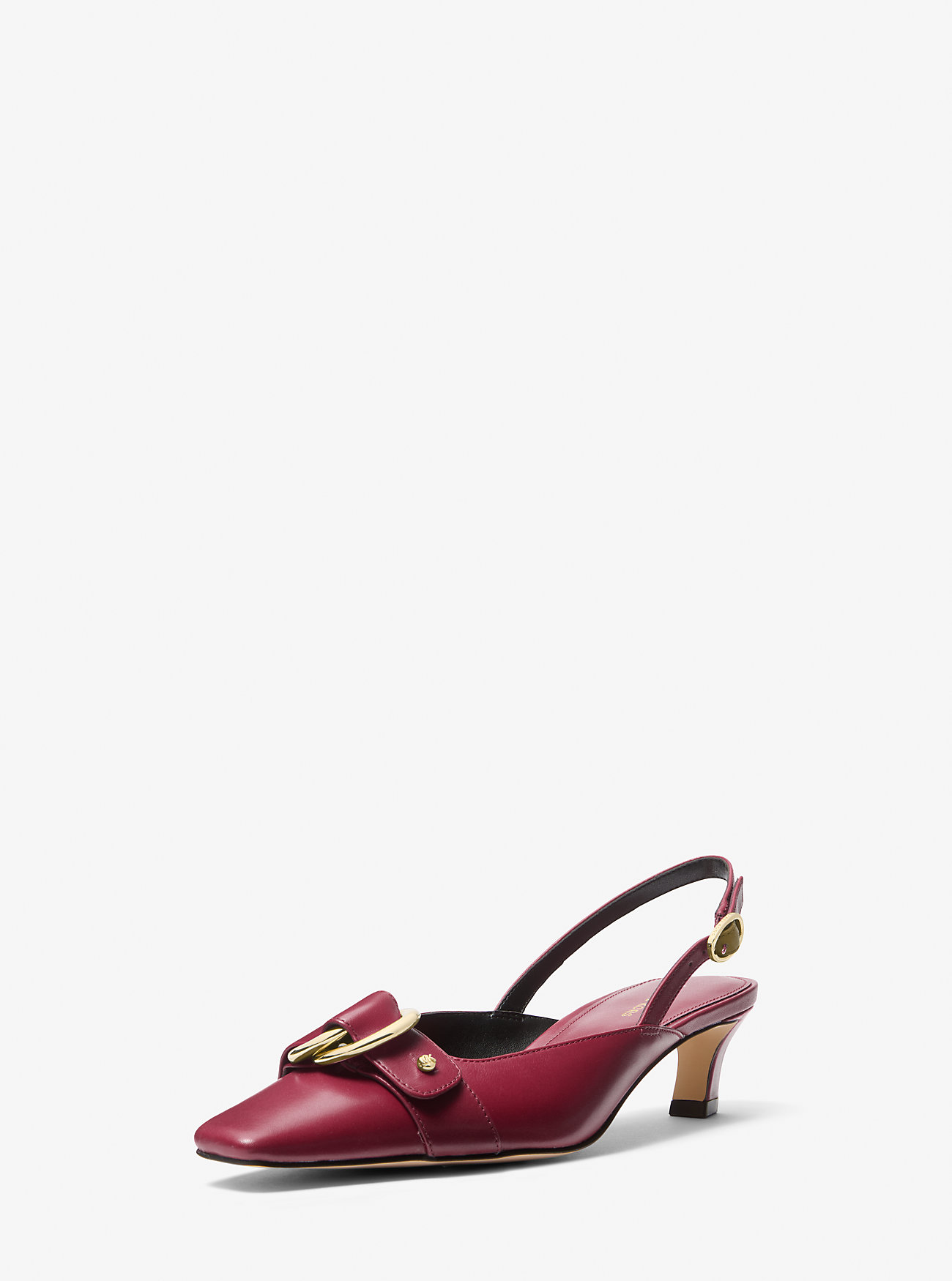 Jaden Slingback Kitten Pumps i skinn – MULBERRY