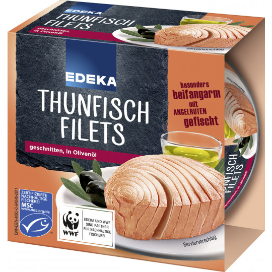 EDEKA Thunfischfilets in Olivenöl 185G