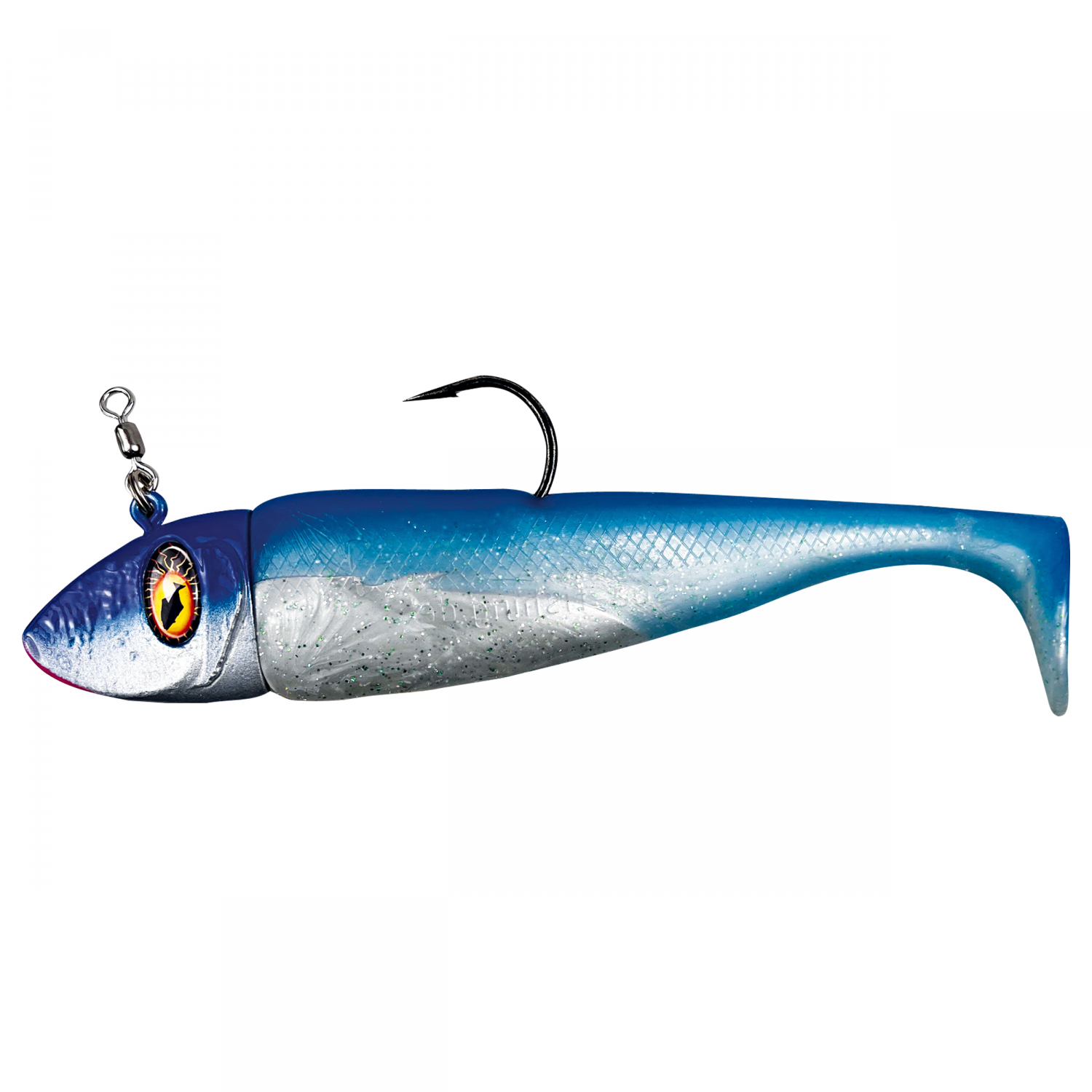 Eisele Softlure Tiefgänger mit Switchkopf (Blau-Türkis UV/Silber)