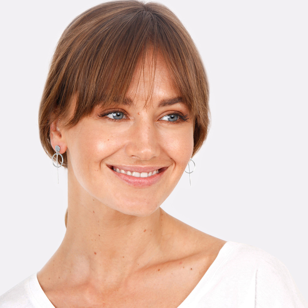 Elli Elli by Julie & Grace Boucles d'Oreilles Cercle Geo Boucles d'Oreilles Femme - (9 Boucles d'oreilles
