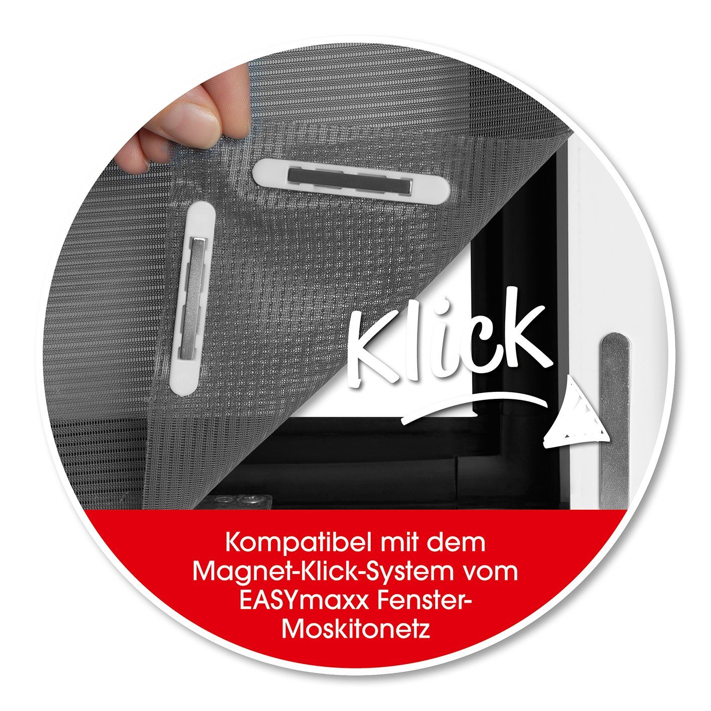 Insektenschutzplissee Fliegengitter Fenster inkl. Pollenschutz 150x130cm zuschneidbar, EASYmaxx, Magnetbefestigung, magnetisch, Moskitonetz