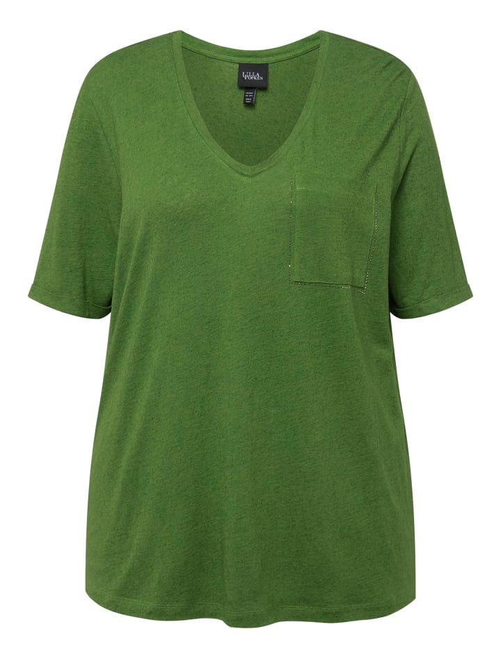 Ulla Popken Shirt in moosgrün günstig kaufen 58-60