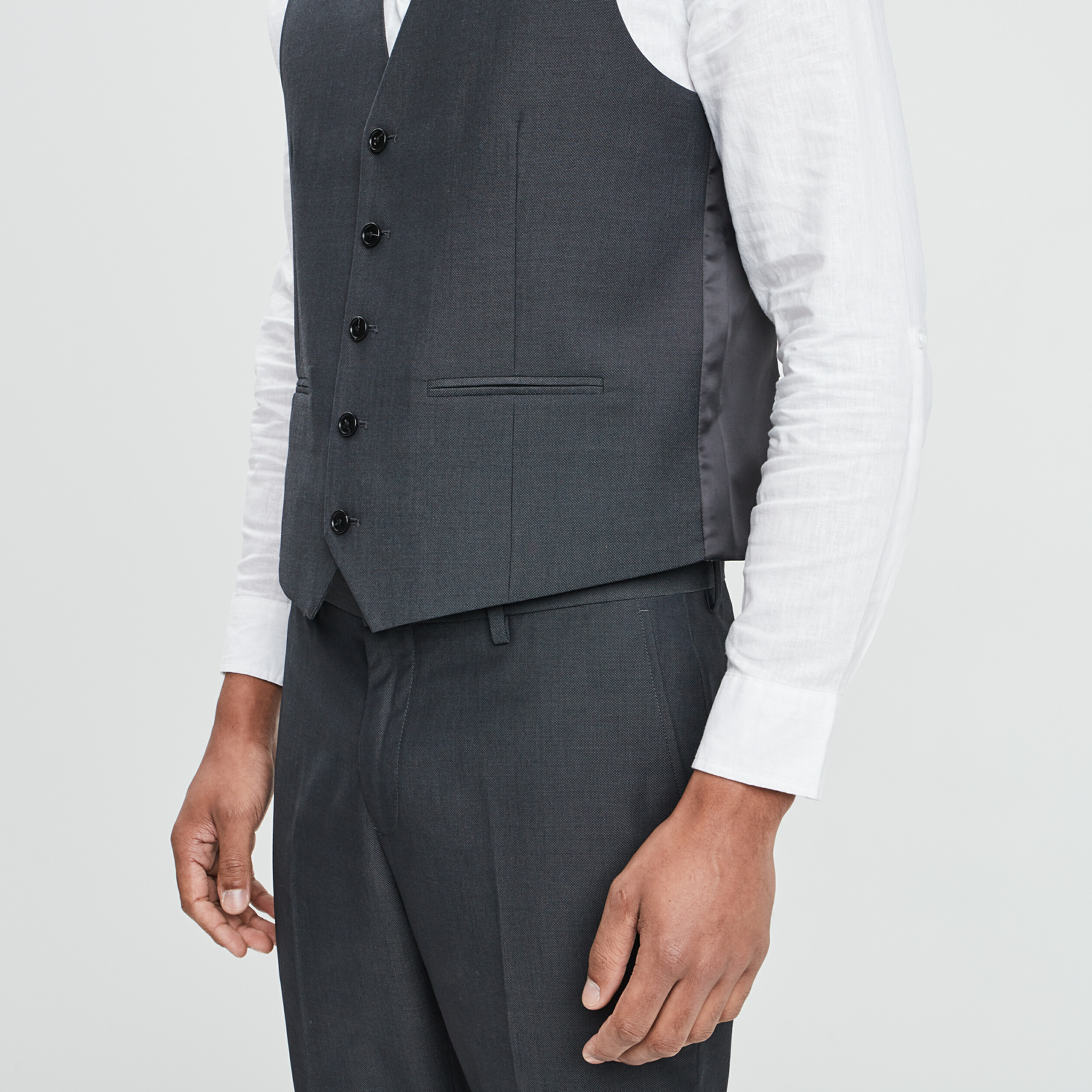 Gilet de costume sans manches gris foncé homme | La Halle