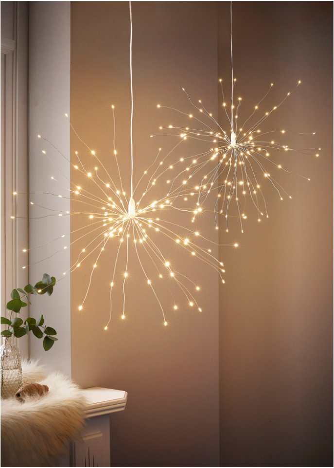 LED-Hängedeko Stern (2er Pack)