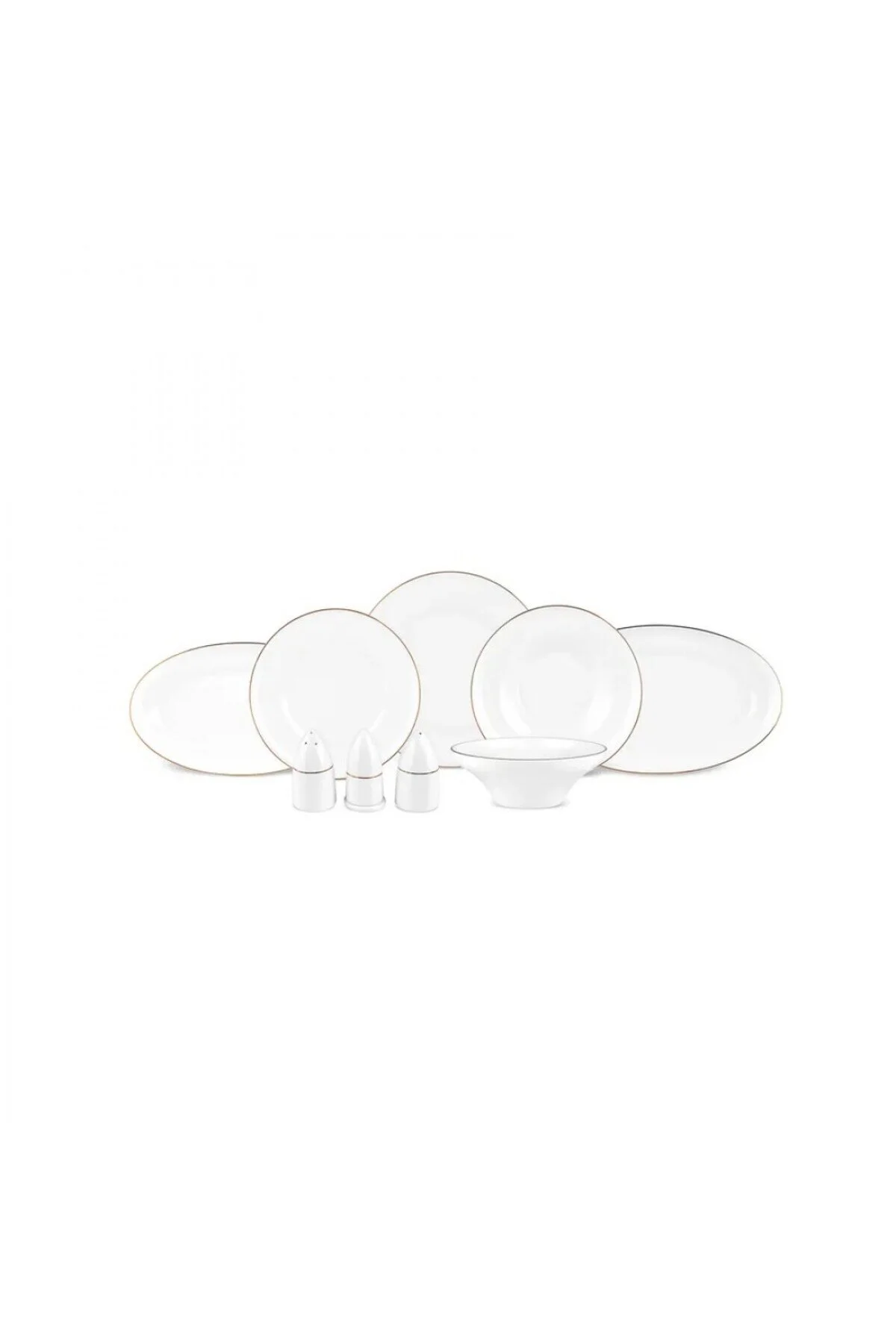 Karaca  Streamline Nefeli Gold 12 Personen Geschirrset, 56-teilig