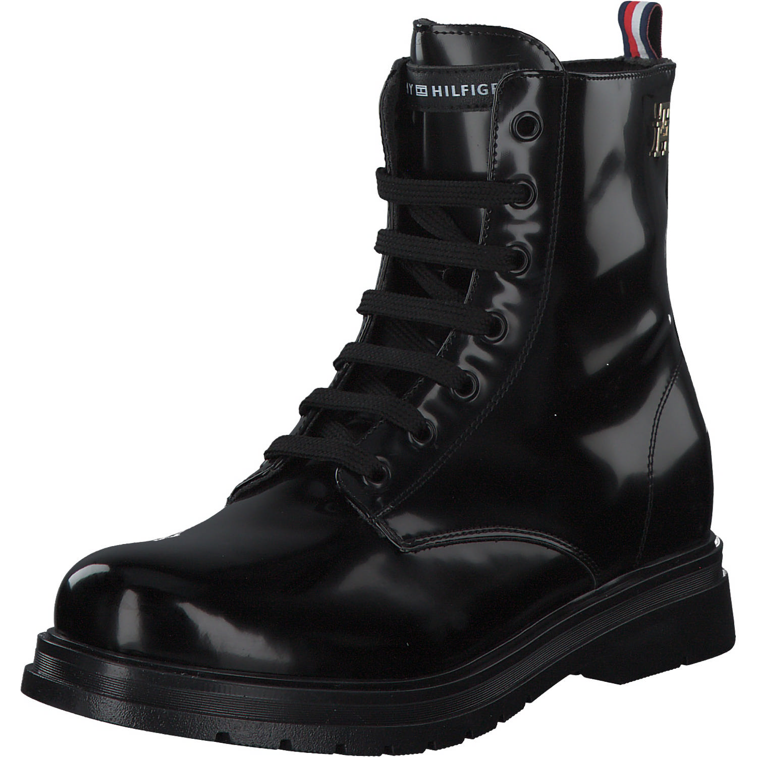 Tommy Hilfiger T4A5-32411, Schnürstiefeletten, Kinder, BLACK