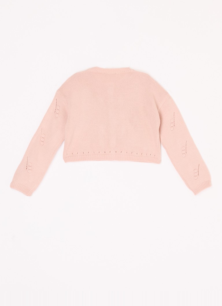 Cardigan gros tricotat Benetton, cu broderie