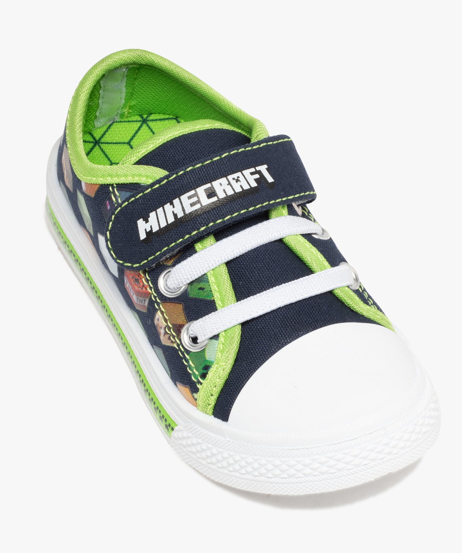 Baskets Garçon en toile imprimée – Minecraft vert | GEMO