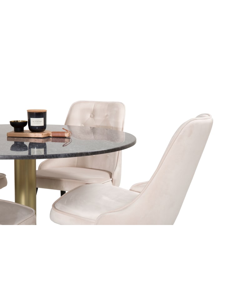ebuy24 Essgruppe Estelle 17 (5-teilig) Beige 106 x 106 cm günstig kaufen onesize