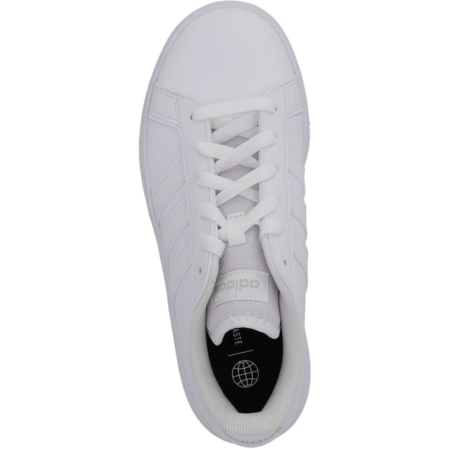 Adidas Grand Court Base 2.0 W, Schnürschuhe, Damen, white/white/matte silver