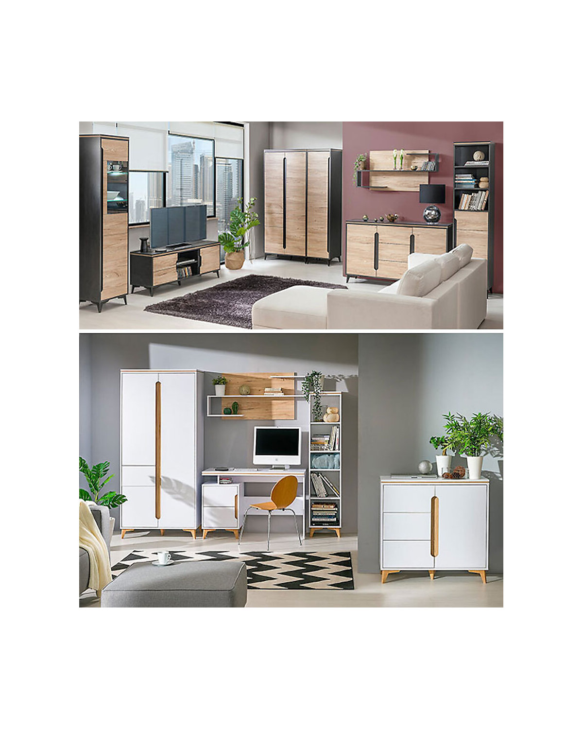 Kleiderschrank Stauraumschrank Gapi 47cm 1-türig Farbe wählbar