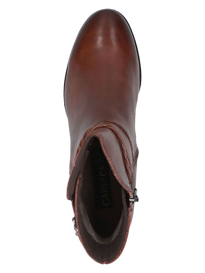Caprice Leder-Stiefeletten in Braun günstig kaufen