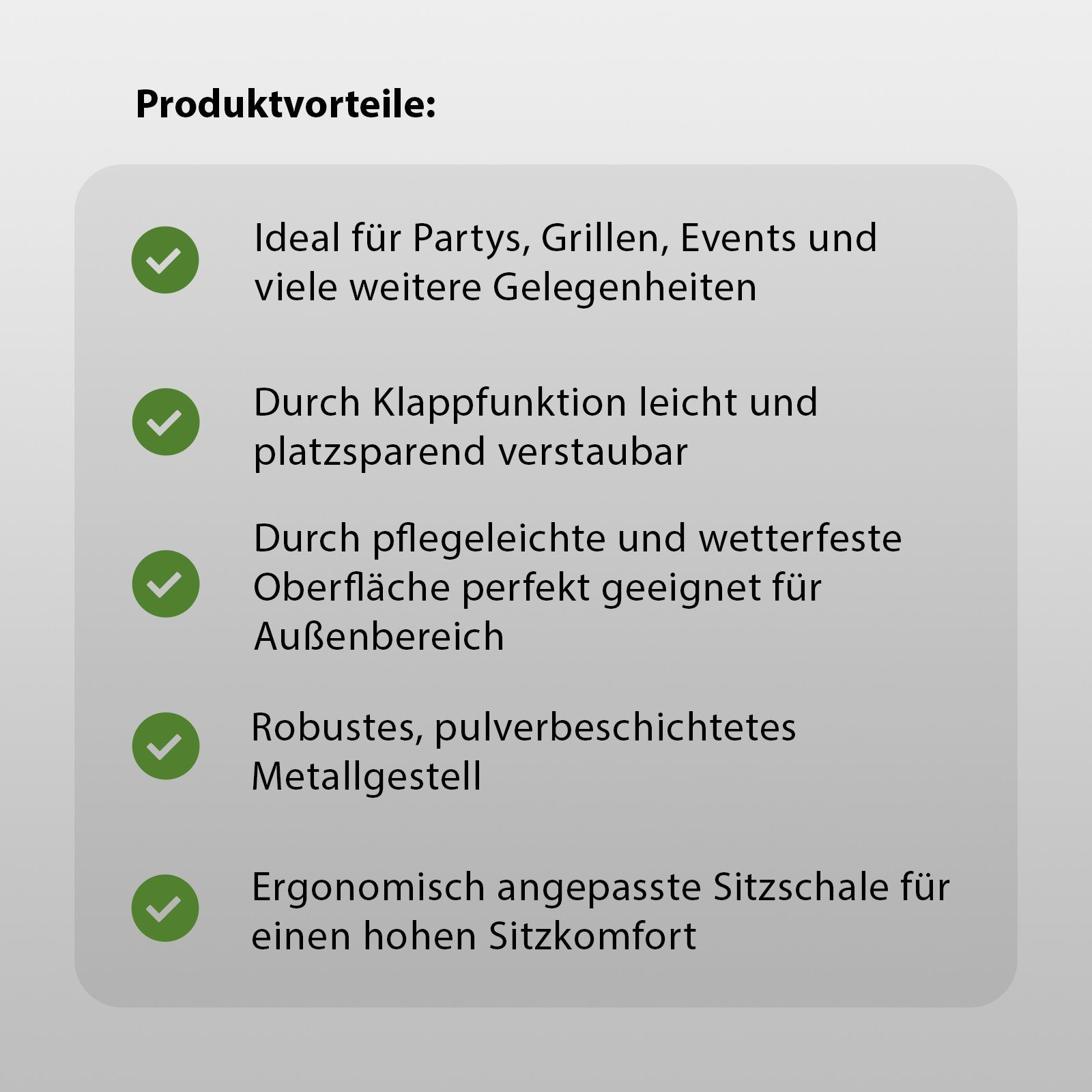 TRUTZHOLM Bierzeltgarnitur Klappstühle Gartenstuhl Campingstuhl 2er Set Balkonstuhl Optik nach, (2x Produkt, 2-tlg)