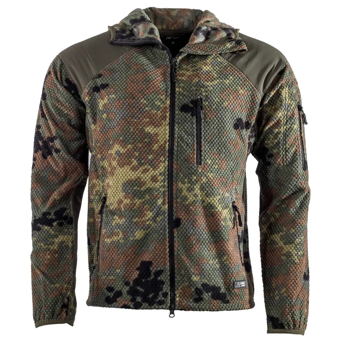 Fleecejacke Delta mit Kapuze flecktarn