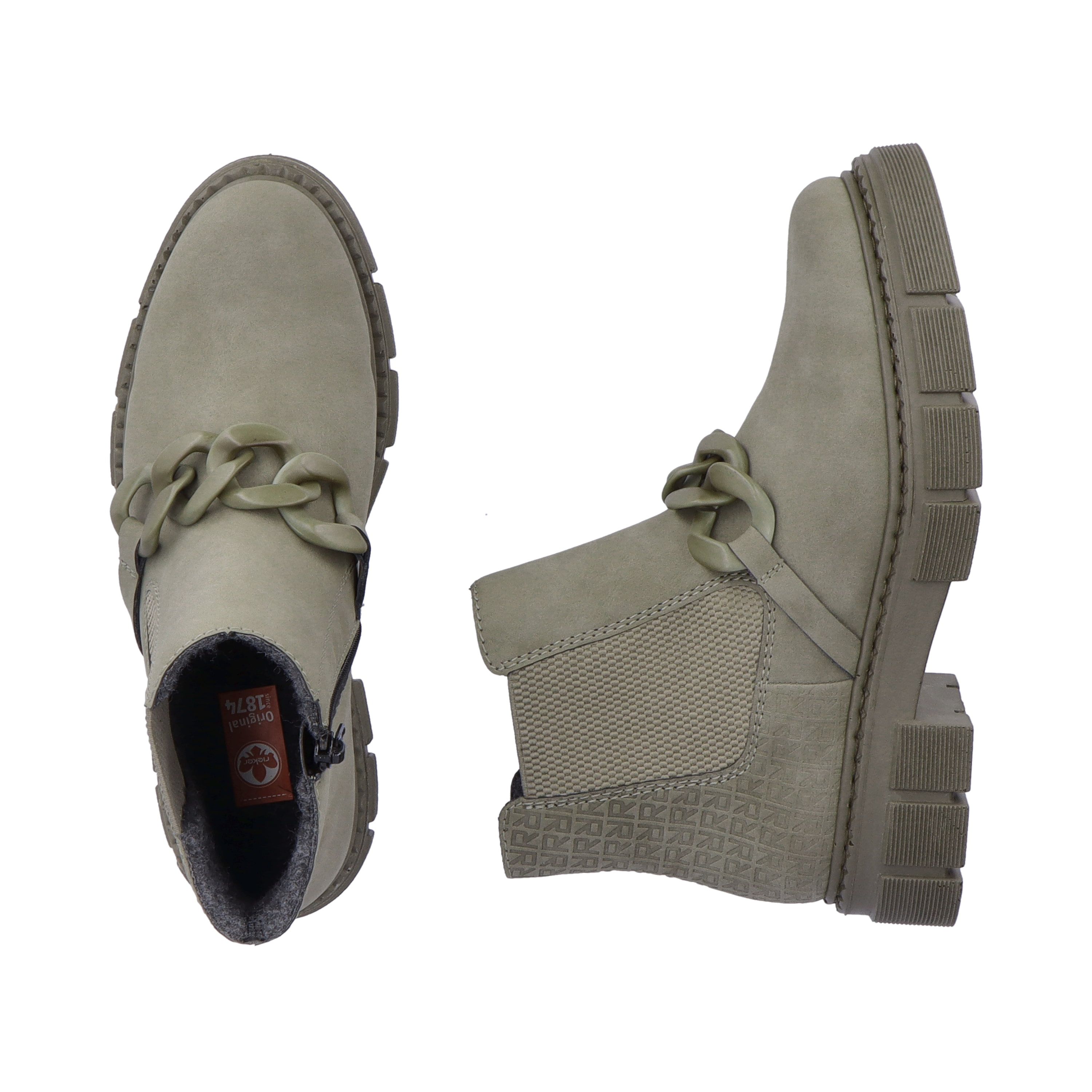 Rieker Damen Chelsea Boots armeegrün