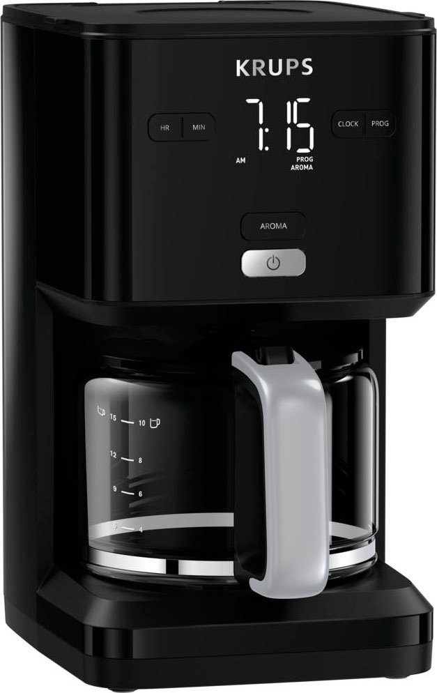 Krups Filterkaffeemaschine KM6008 Smart'n Light, 1,25l Kaffeekanne, 24-Std-Timer, automatische Abschaltung nach 30 Minuten