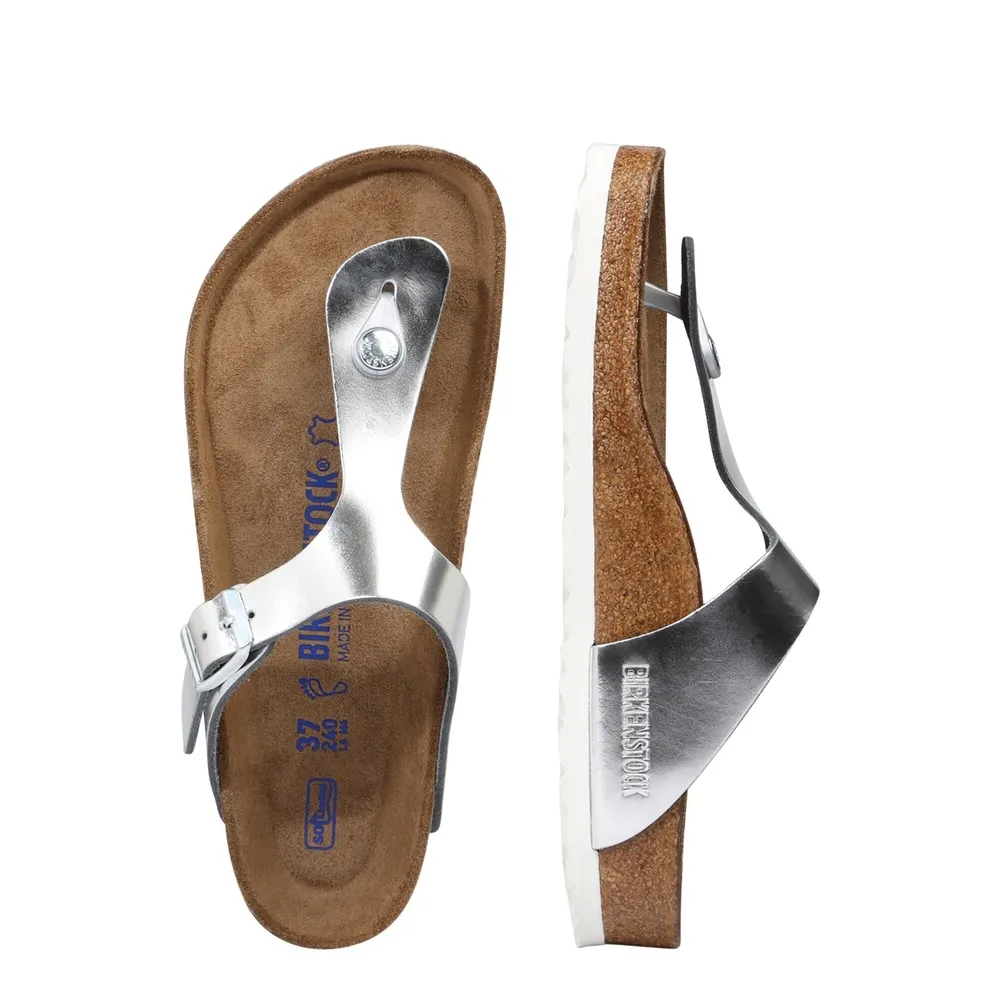 Birkenstock Gizeh NL WB Metallic 1003674 / grau