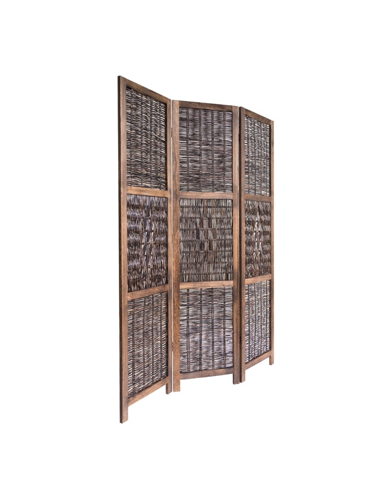 Homestyle4u 3-tlg. Paravent in Braun 120x170 günstig kaufen onesize