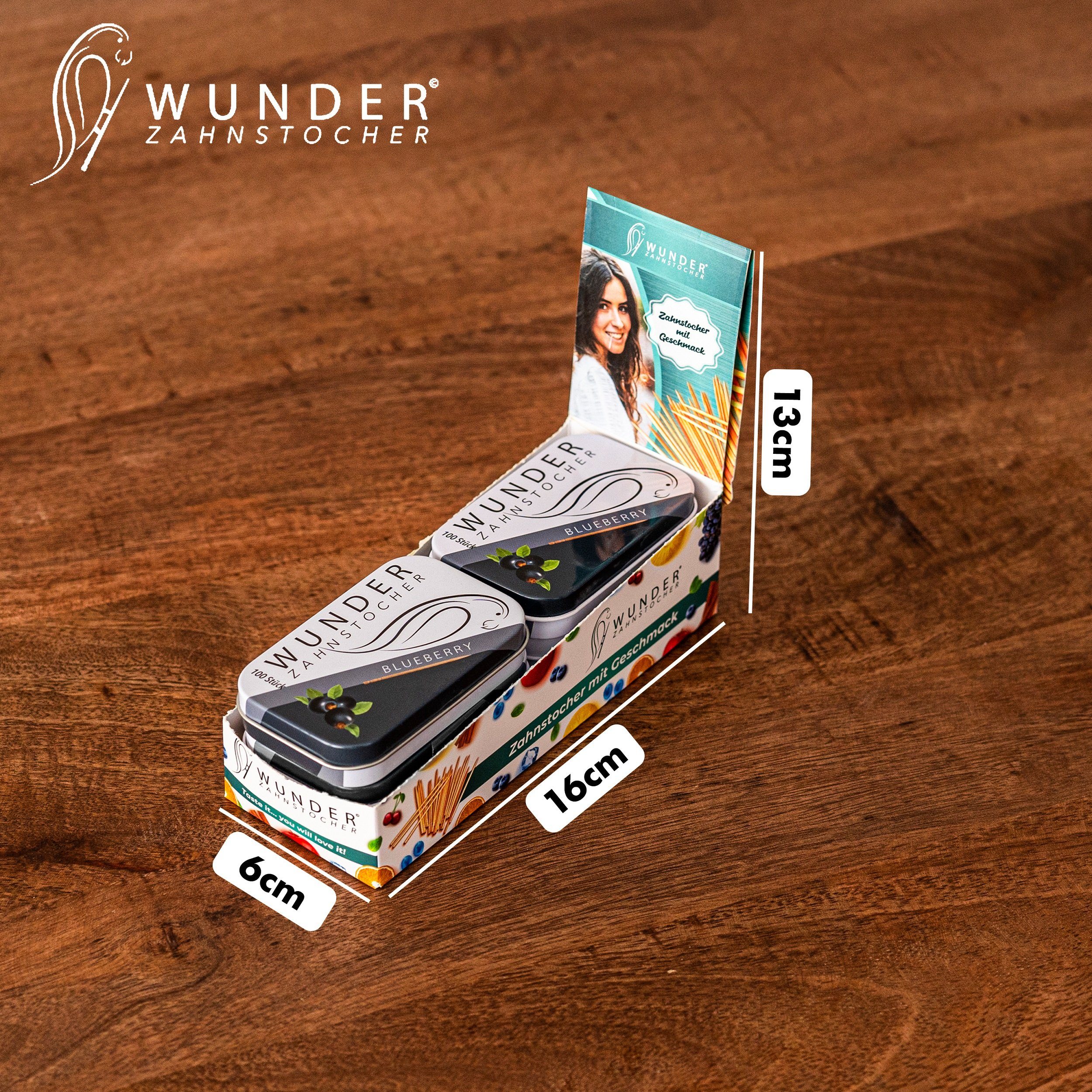 Wunder Zahnstocher Mundpflegecenter Wunder Zahnstocher Display 6er Pack Traube Minze DS
