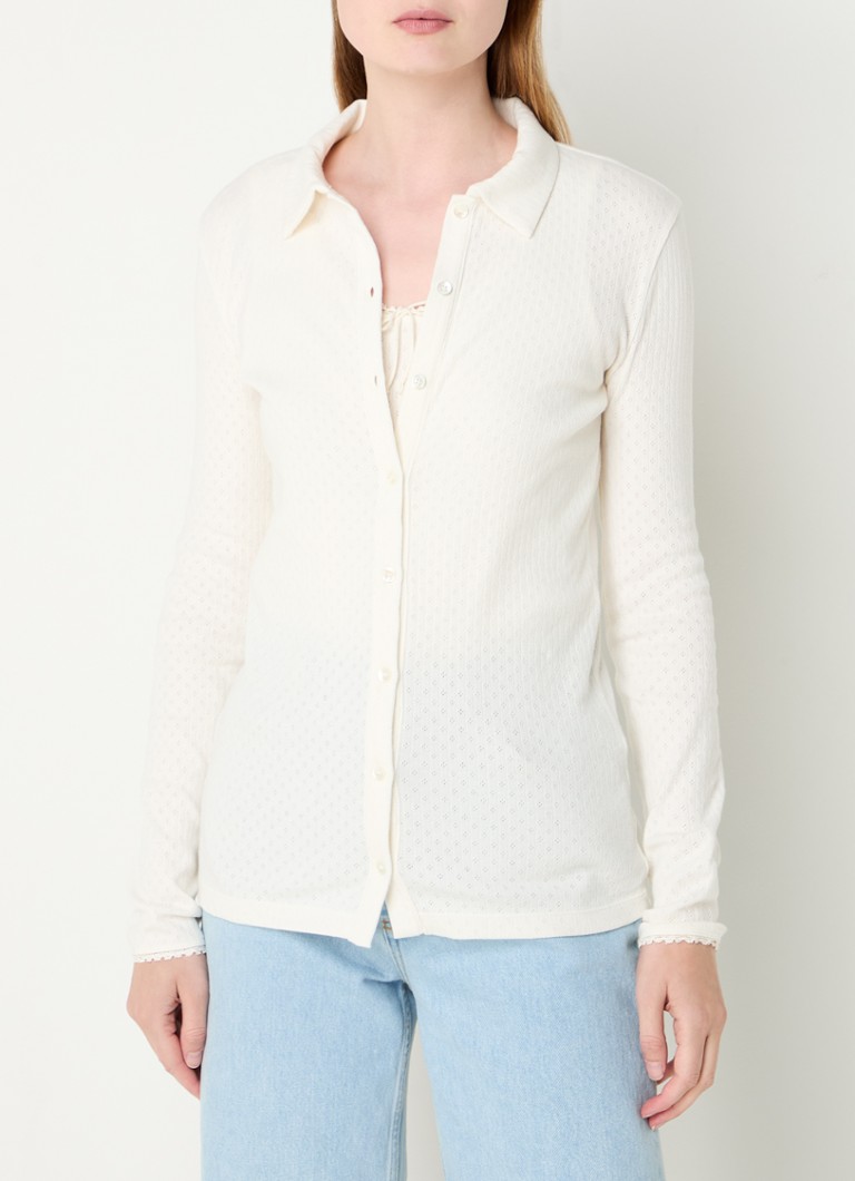 Camicetta Claudie Pierlot con motivo traforato